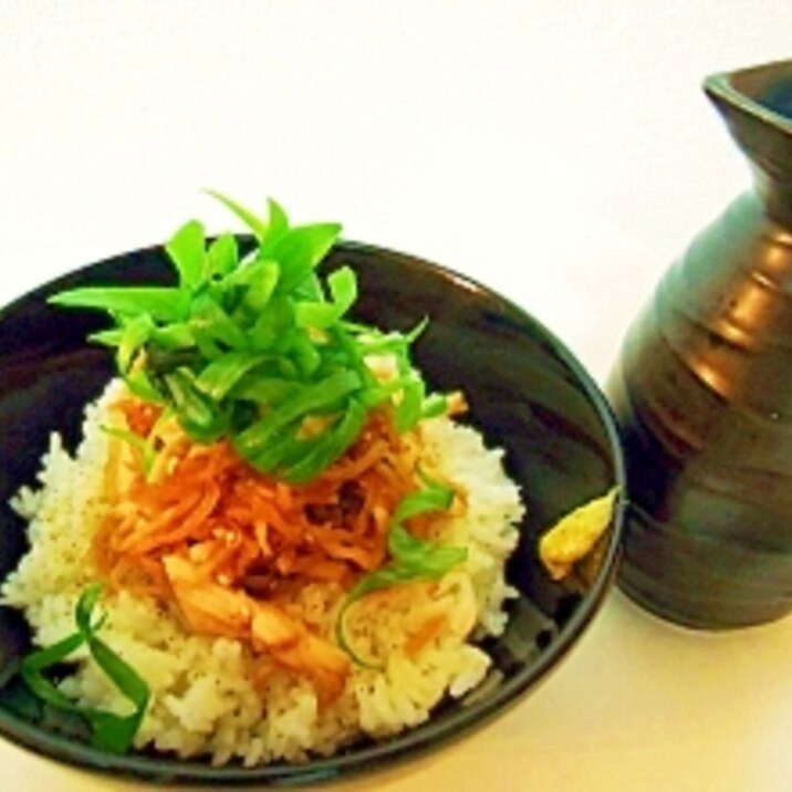 大根とささみの甘タレ丼~ひつまぶし風~